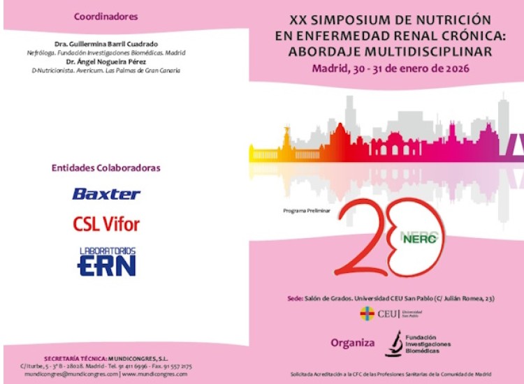 XX Simposium de nutrición en enfermedad renal crónica: abordaje multidisciplinar