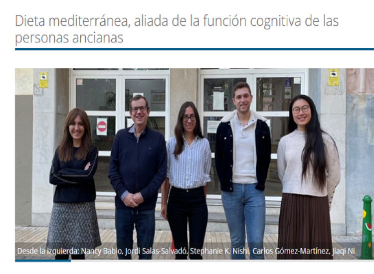 Dieta mediterránea, aliada de la función cognitiva de las personas ancianas