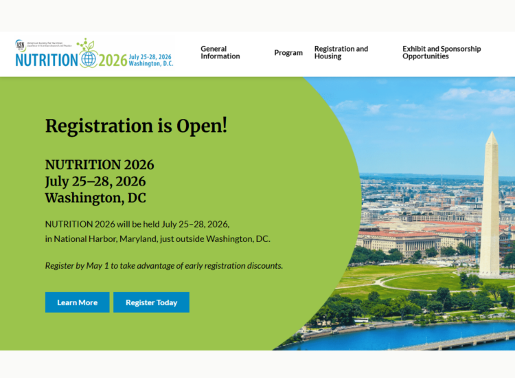 NUTRITION 2026. Washington, D.C (July 25-28, 2026).