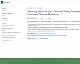 Evaluación de la precisión de los horarios de alimentación declarados mediante monitorización continua de la glucosa