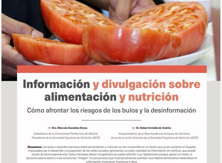 Información y divulgación sobre alimentación y nutrición. Cómo afrontar los riesgos de los bulos y la desinformación.